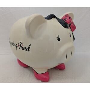 Ceramic Piggy Shopping Fund Cash Savings Bank